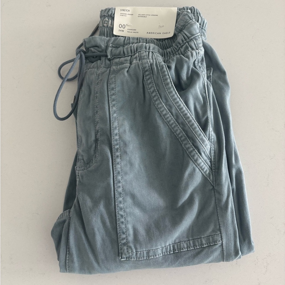 American Eagle Outfitters Blue Drawstring Joggers